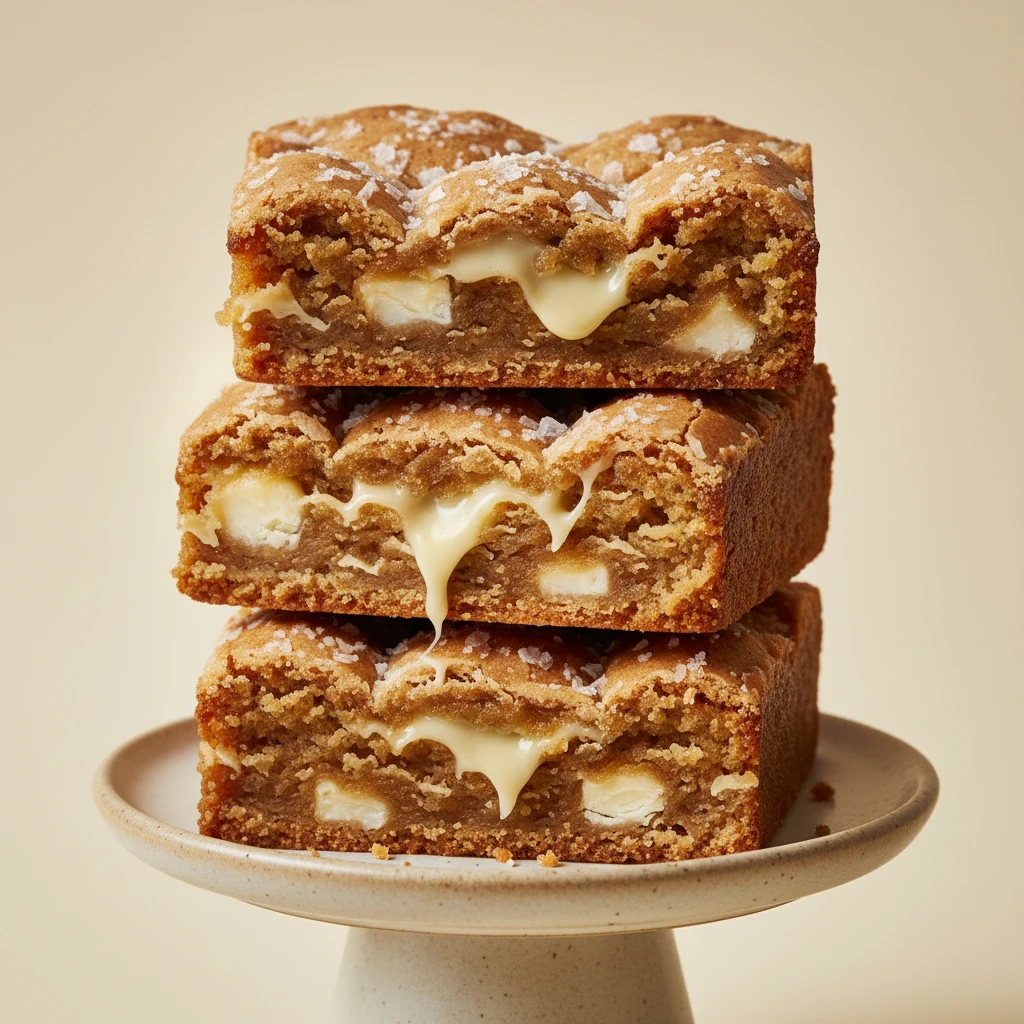 White Chocolate & Roasted Pecan Blondies
